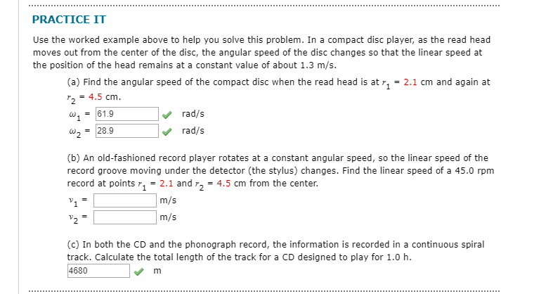 Angular And Linear Velocity Worksheet