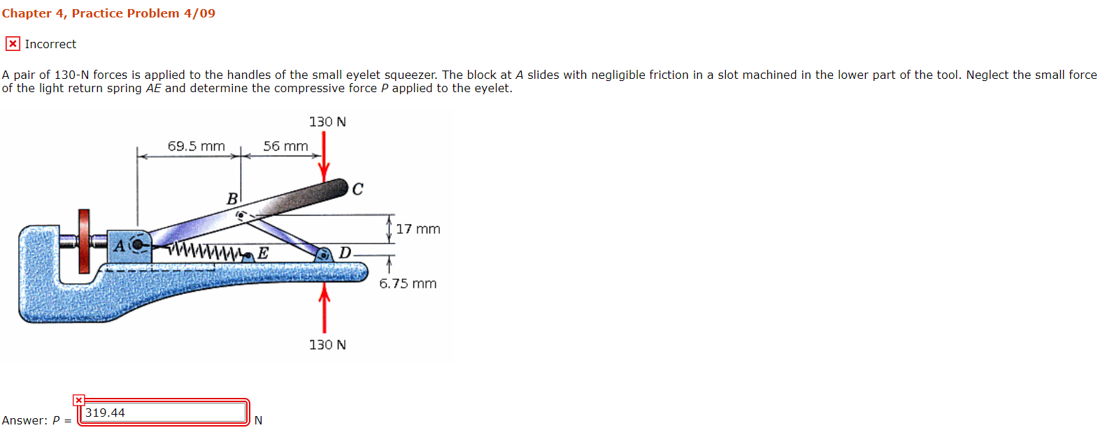 Solved A Pair Of 130 N Forces Is Applied To The Handles O Chegg Com