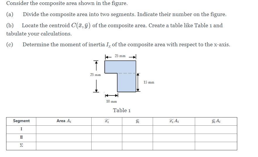 Solved Consider The Composite Area Shown In The Figure. (a) | Chegg.com