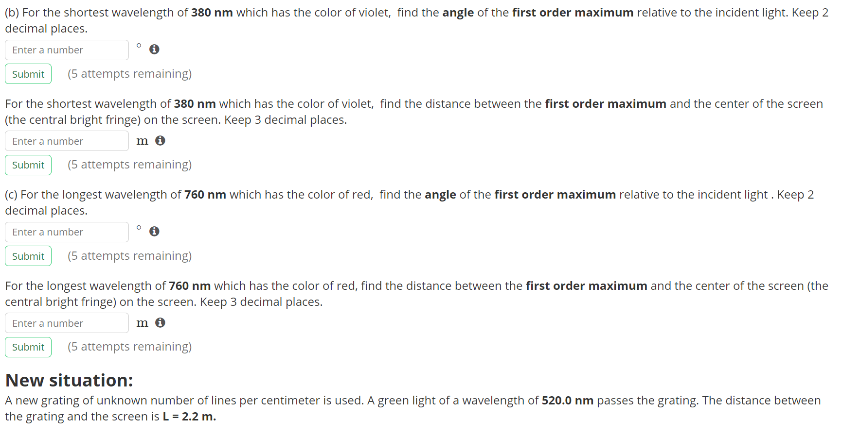 Solved Diffraction Grating Diffraction Grating A large | Chegg.com