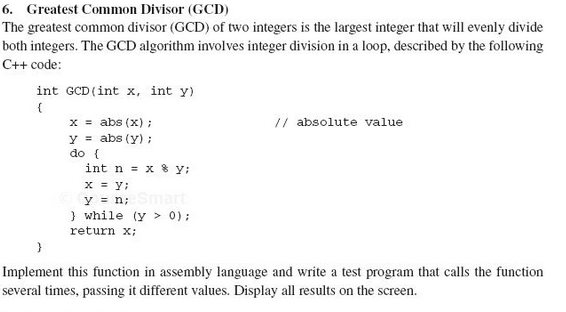 6. Greatest Common Divisor (GCD) The greatest common | Chegg.com