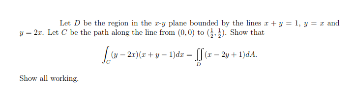 Solved Let D be the region in the r-y plane bounded by the | Chegg.com