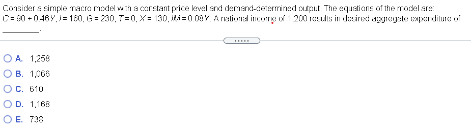 Solved Consider a simple macro model with a constant price | Chegg.com