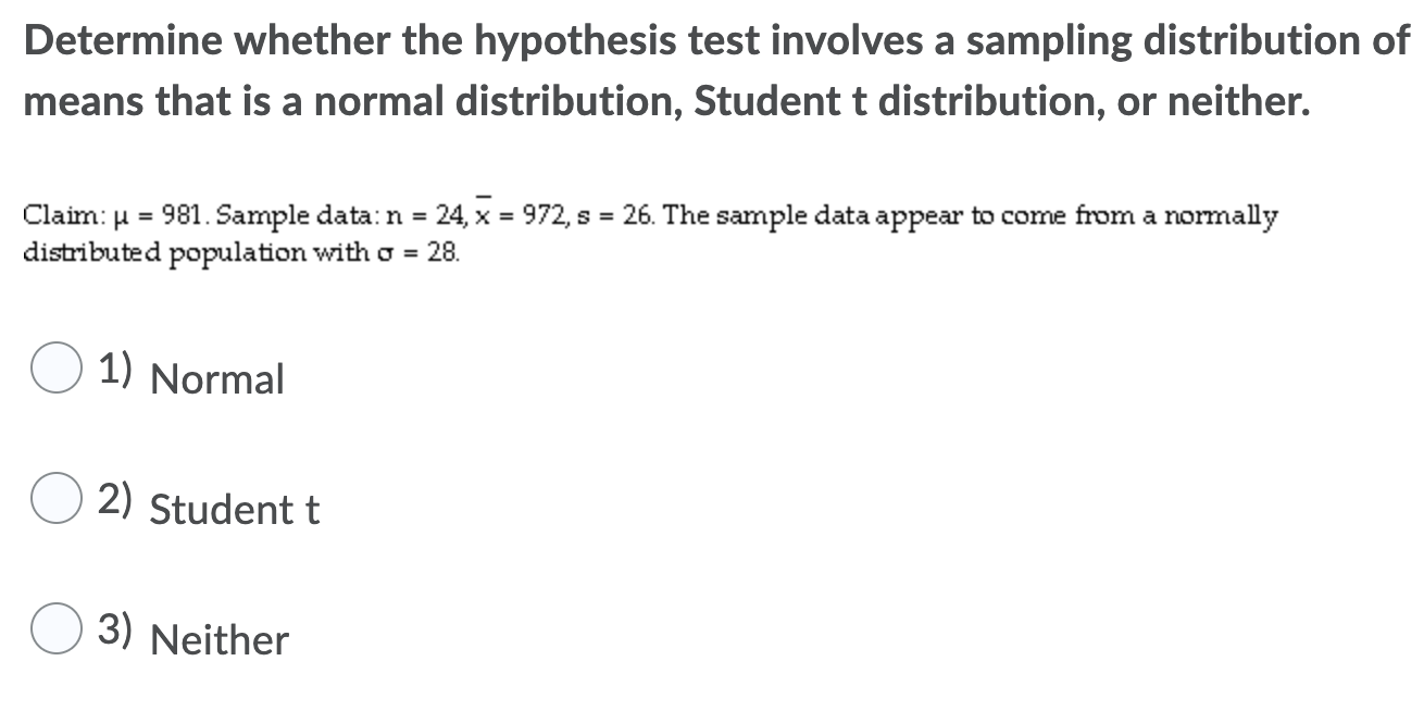 Solved Determine whether the hypothesis test involves a | Chegg.com