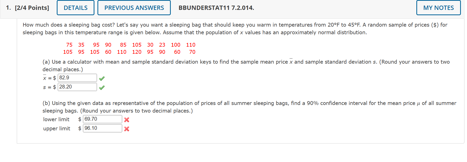 Solved How much does a sleeping bag cost? Let's say you want