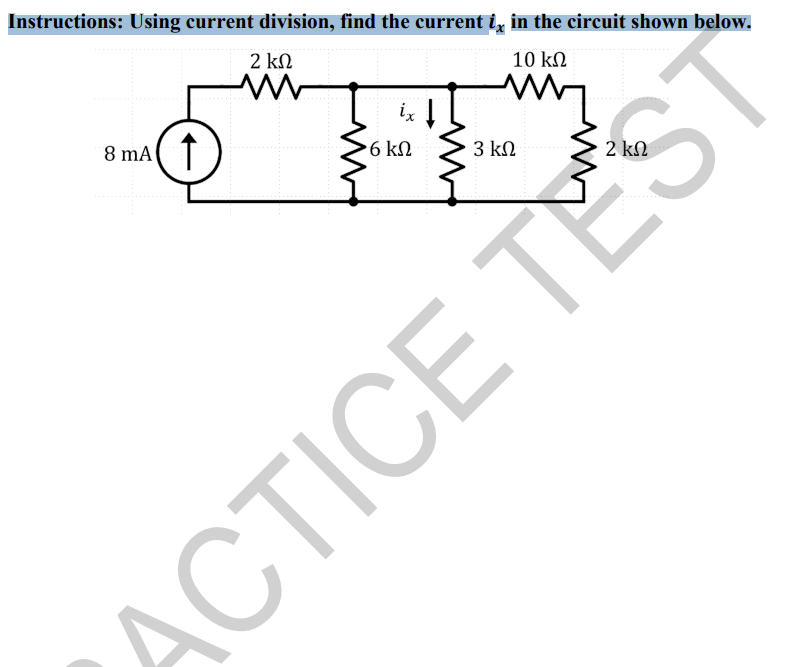 Solved Instructions: Using current division, find the | Chegg.com