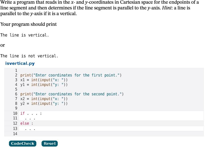 solved write a program that reads in the x and chegg com