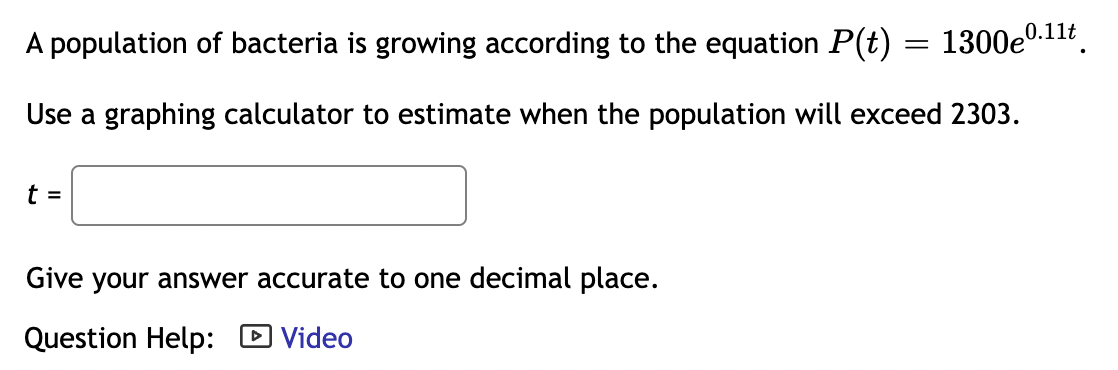 Solved A population of bacteria is growing according to the | Chegg.com