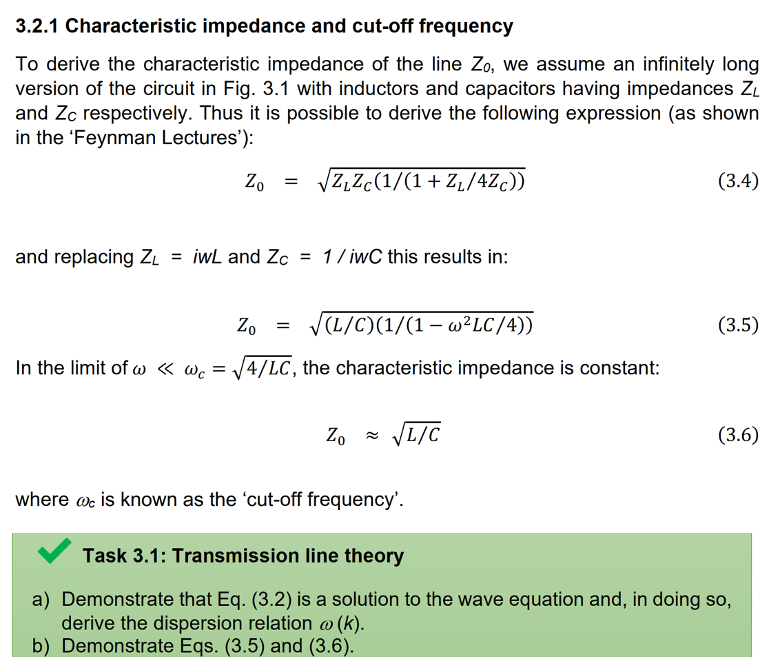 You Will Work With A Lumped Transmission Line Circ Chegg Com