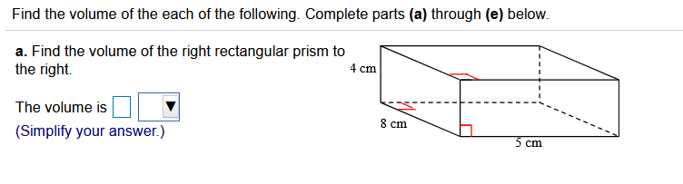 Solved Find the volume of the each of the following. | Chegg.com