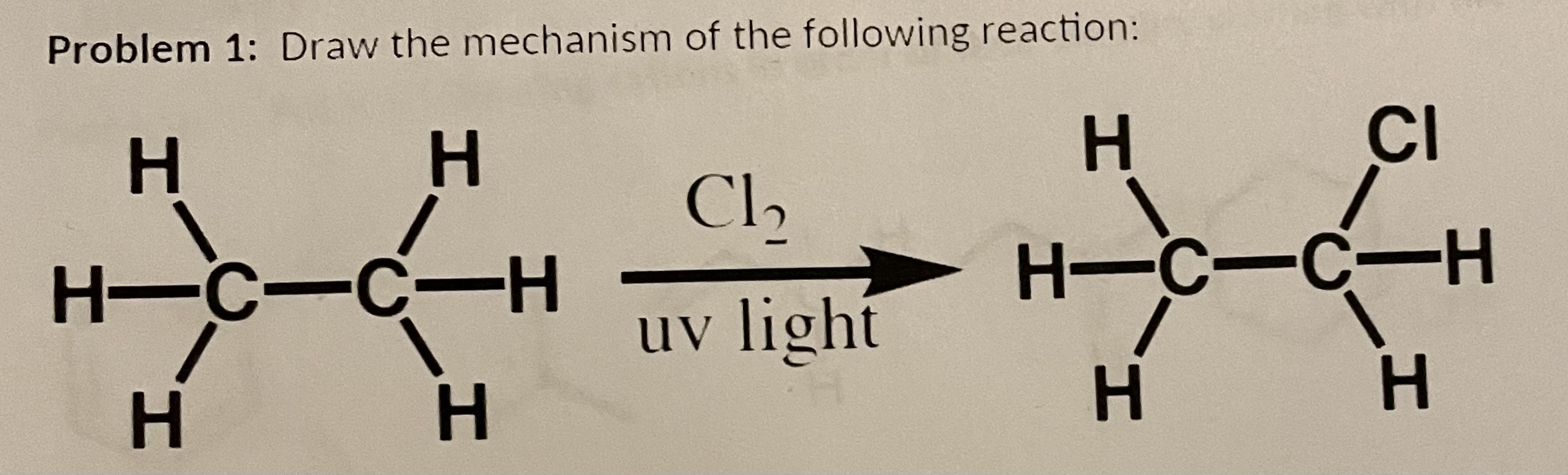 Solved Problem 1: Draw the mechanism of the following | Chegg.com