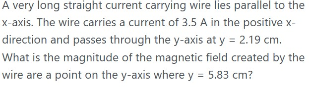 Solved A very long straight current carrying wire lies | Chegg.com