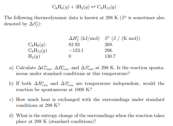 Solved Cyclohexane Can Be Synthesized By Hydrating Benzen Chegg Com