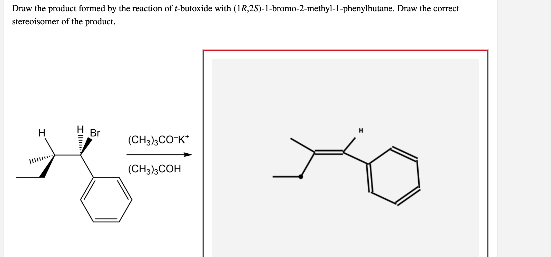 Solved Draw the product formed by the reaction of tbutoxide