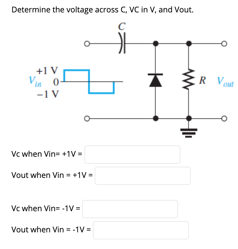 Solved Determine the output voltage, Vout for the circuit in | Chegg.com