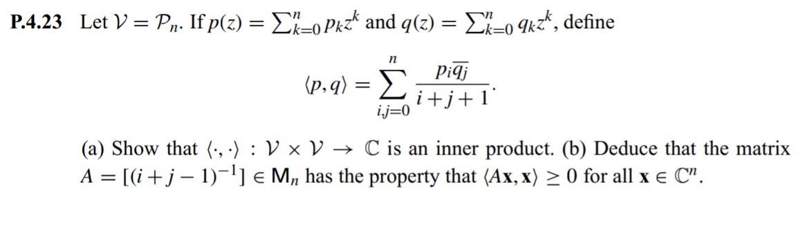 Solved P 4 23 Let V Pn If P Z X Opkzk And Q Z X Chegg Com