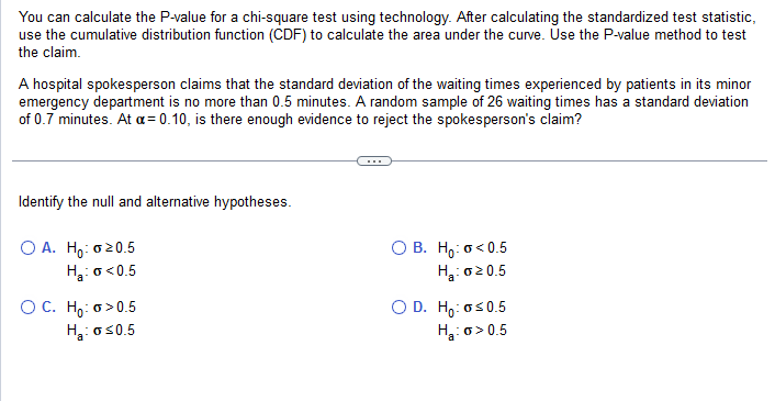 Solved You can calculate the P-value for a chi-square test | Chegg.com