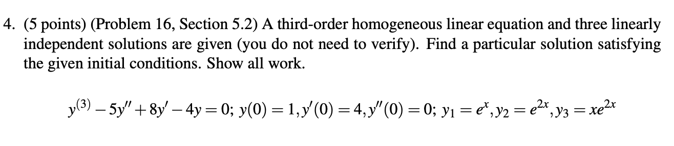 Solved (5 points) (Problem 16, Section 5.2) A third-order | Chegg.com