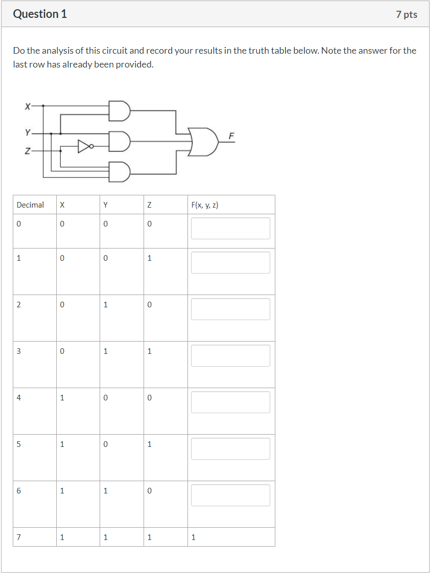 Solved Question 1 7 pts Do the analysis of this circuit and | Chegg.com