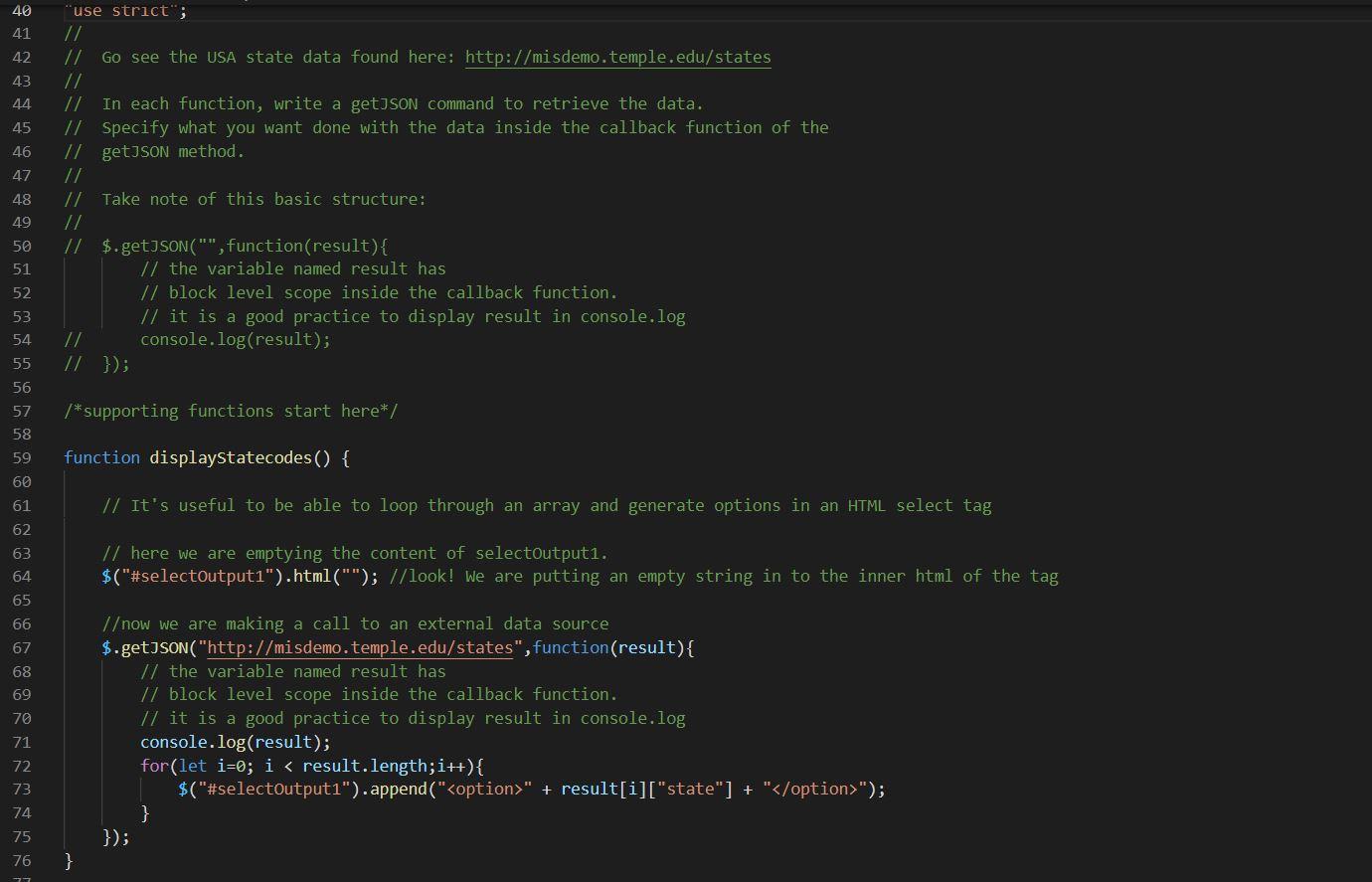 JAVASCRIPT. 1. Complete the displaySouthmost | Chegg.com