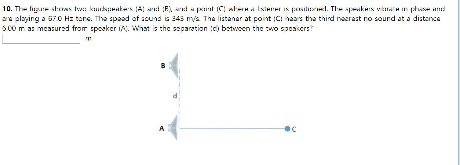 Solved 10. The Figure Shows Two Loudspeakers (A) And (B), | Chegg.com