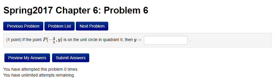Solved Spring2017 Chapter 6: Problem 6 Previous Problem | Chegg.com