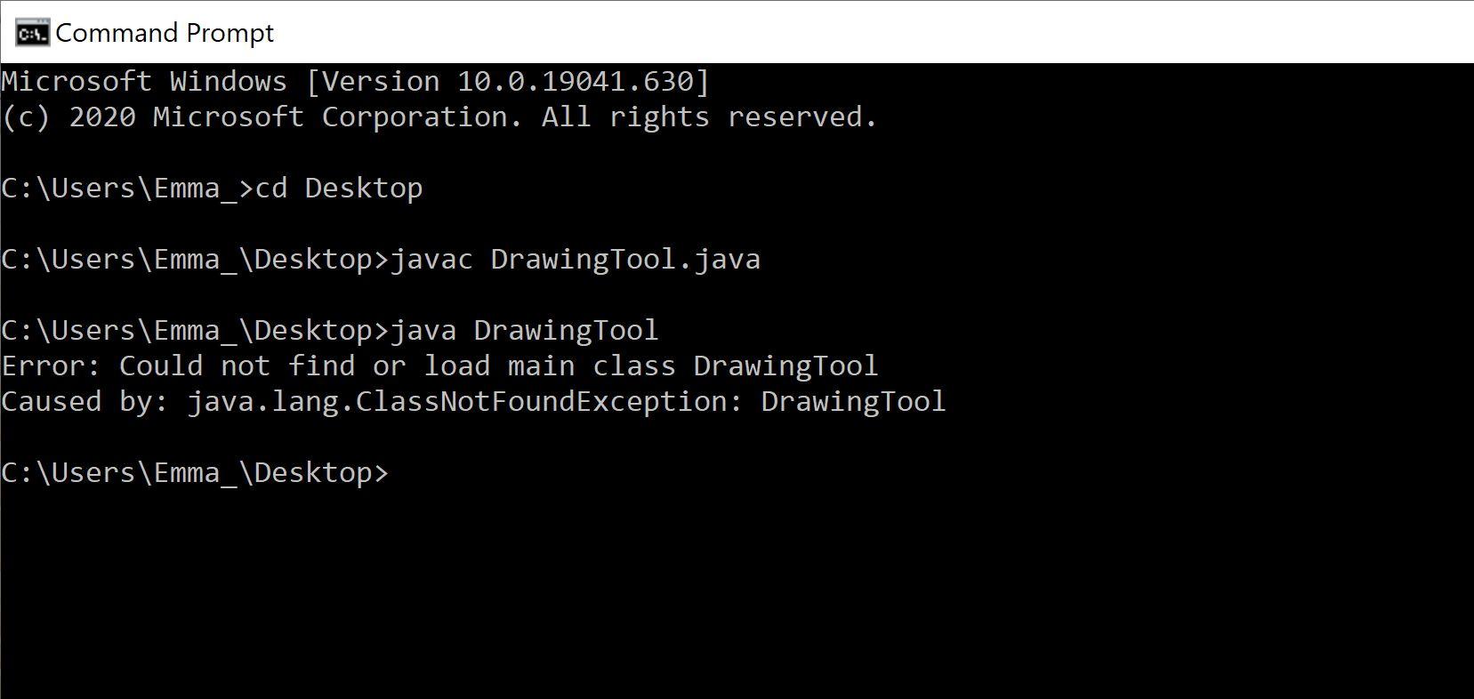 Solved i am having this problem in cmd while trying to run | Chegg.com