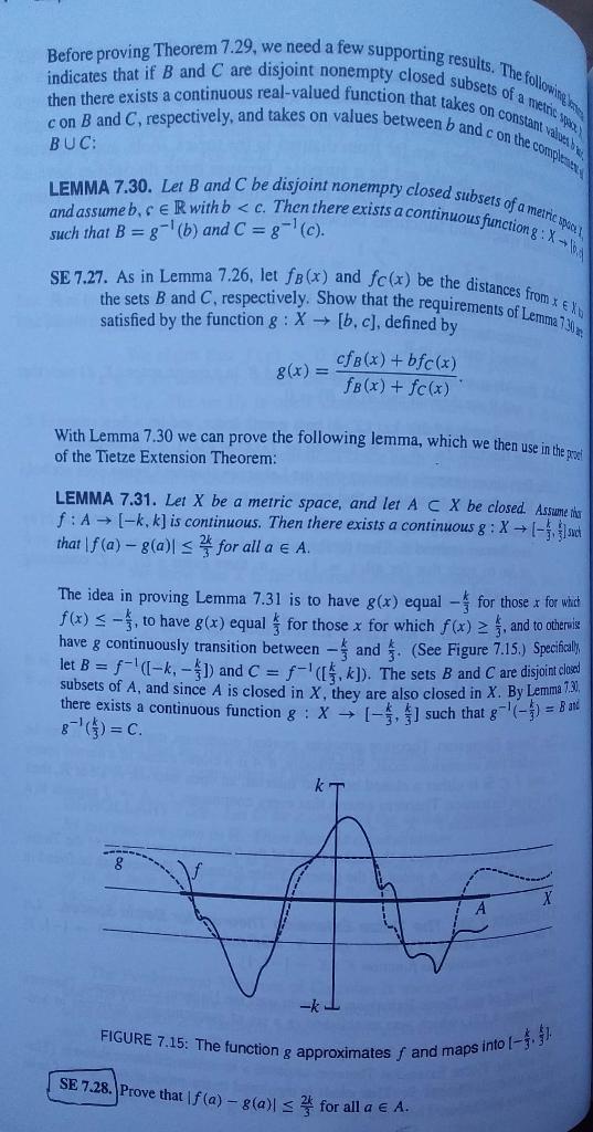 Solved Before proving Theorem 7.29, we need a few supporting | Chegg.com
