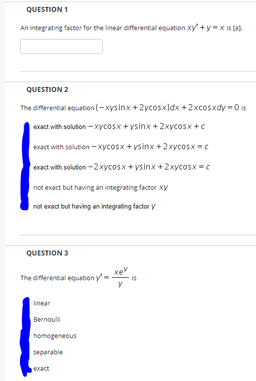 Solved There are differential equation problems, please | Chegg.com
