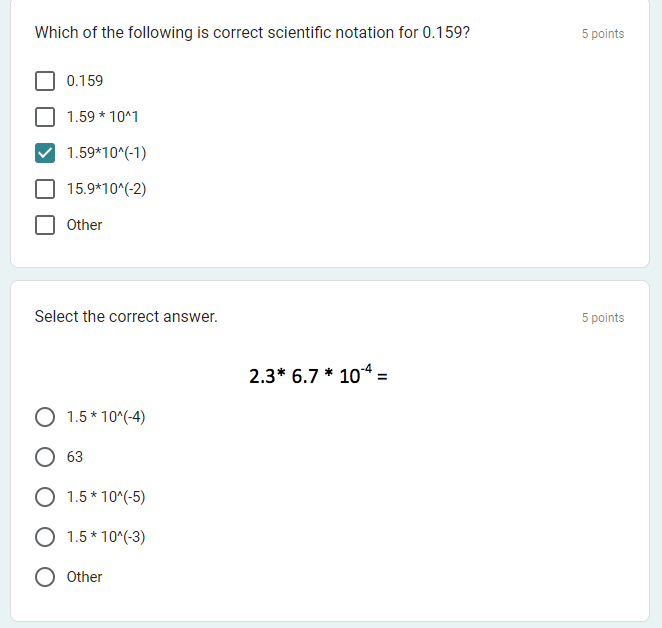 Which of the following is correct scientific notation | Chegg.com