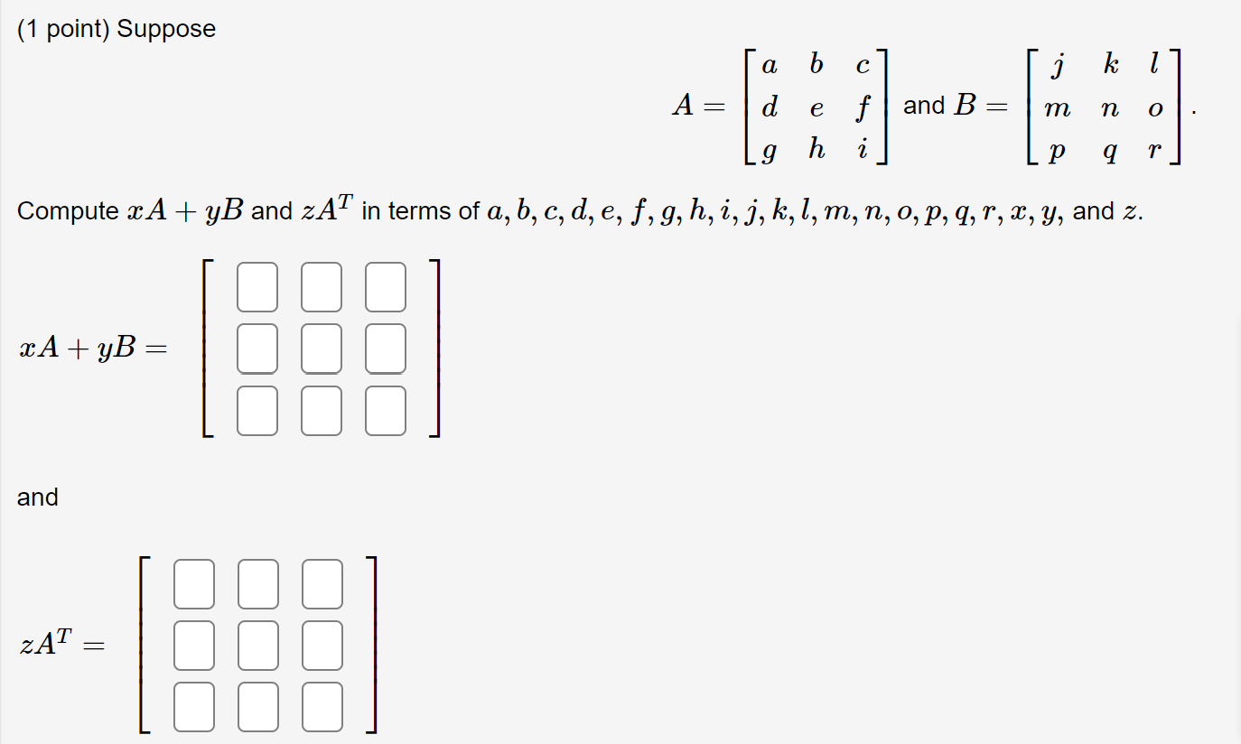 Solved (1 Point) Suppose A с J K 1 A = B D G H E е F) And B | Chegg.com