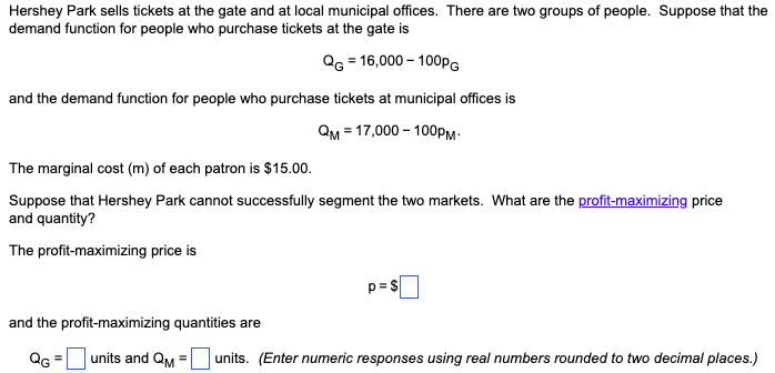 Solved What Is The Profit Maximizing Price?what Are The | Chegg.com