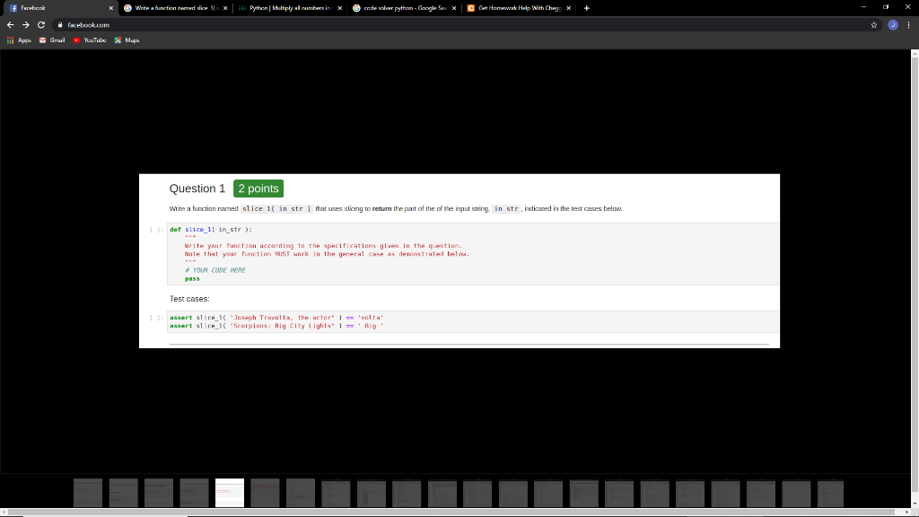 Solved Write a function named dice 1 x G Python Multiply al | Chegg.com