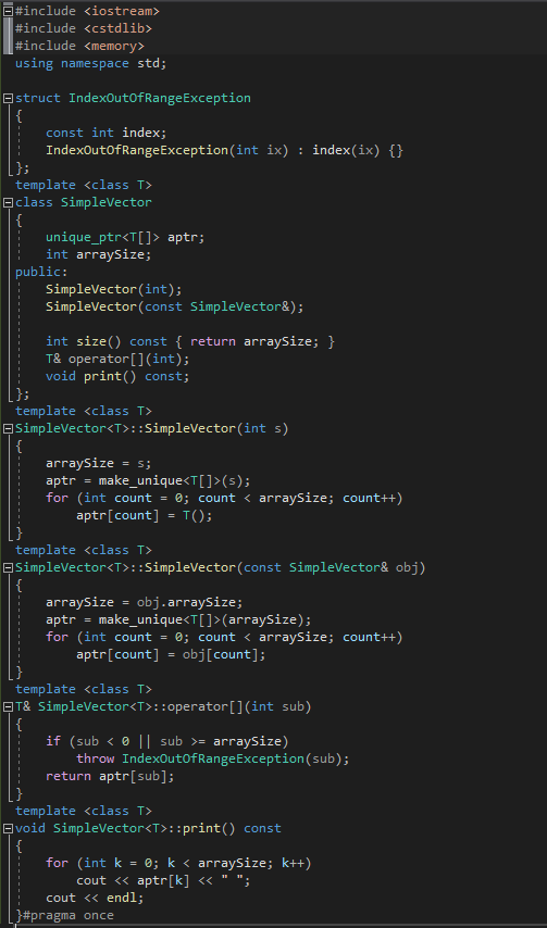 Solved sortable vector class template in c write a class chegg