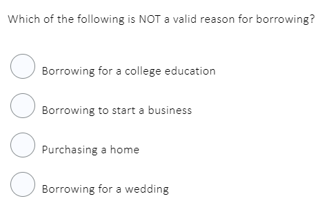 Solved Which of the following is NOT a valid reason for | Chegg.com