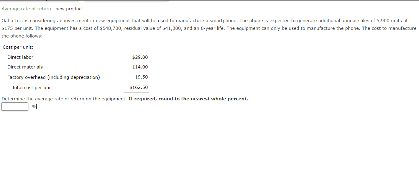 solved-average-rate-of-return-new-product-the-phone-follows-chegg