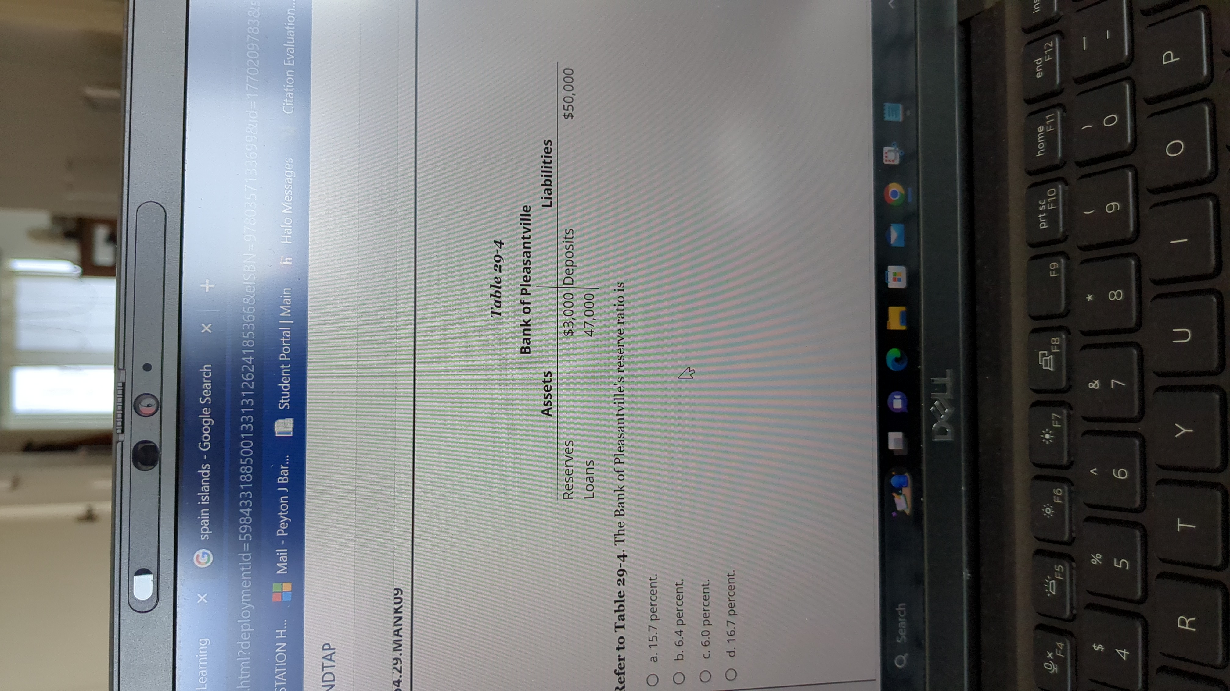 Solved Refer to Table 29−4. The Bank of Pleasantville's | Chegg.com
