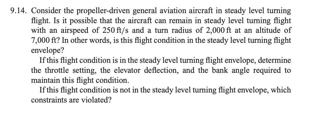 Solved 14. Consider the propeller-driven general aviation | Chegg.com