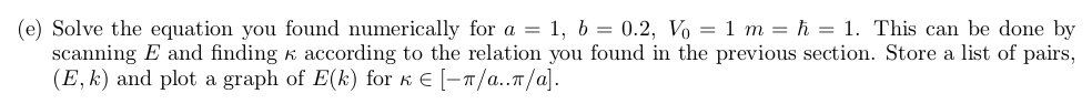 Solved Kronig-Penny model - This is another simplified | Chegg.com