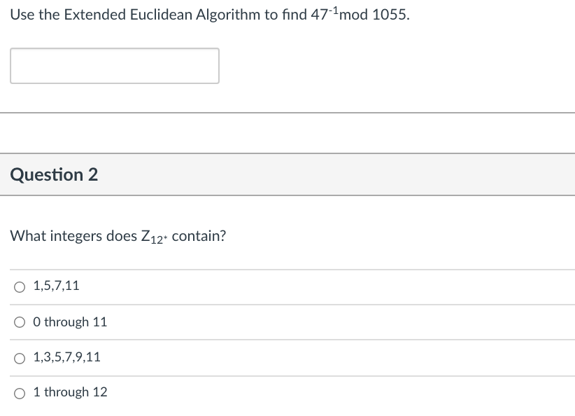 Solved Use the Extended Euclidean Algorithm to find 47-1mod | Chegg.com