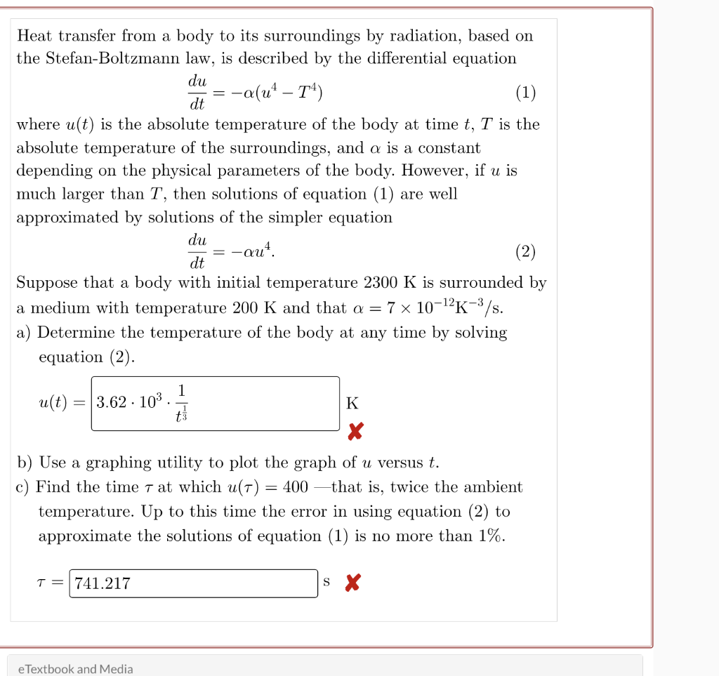 Solved Heat transfer from a body to its surroundings by | Chegg.com