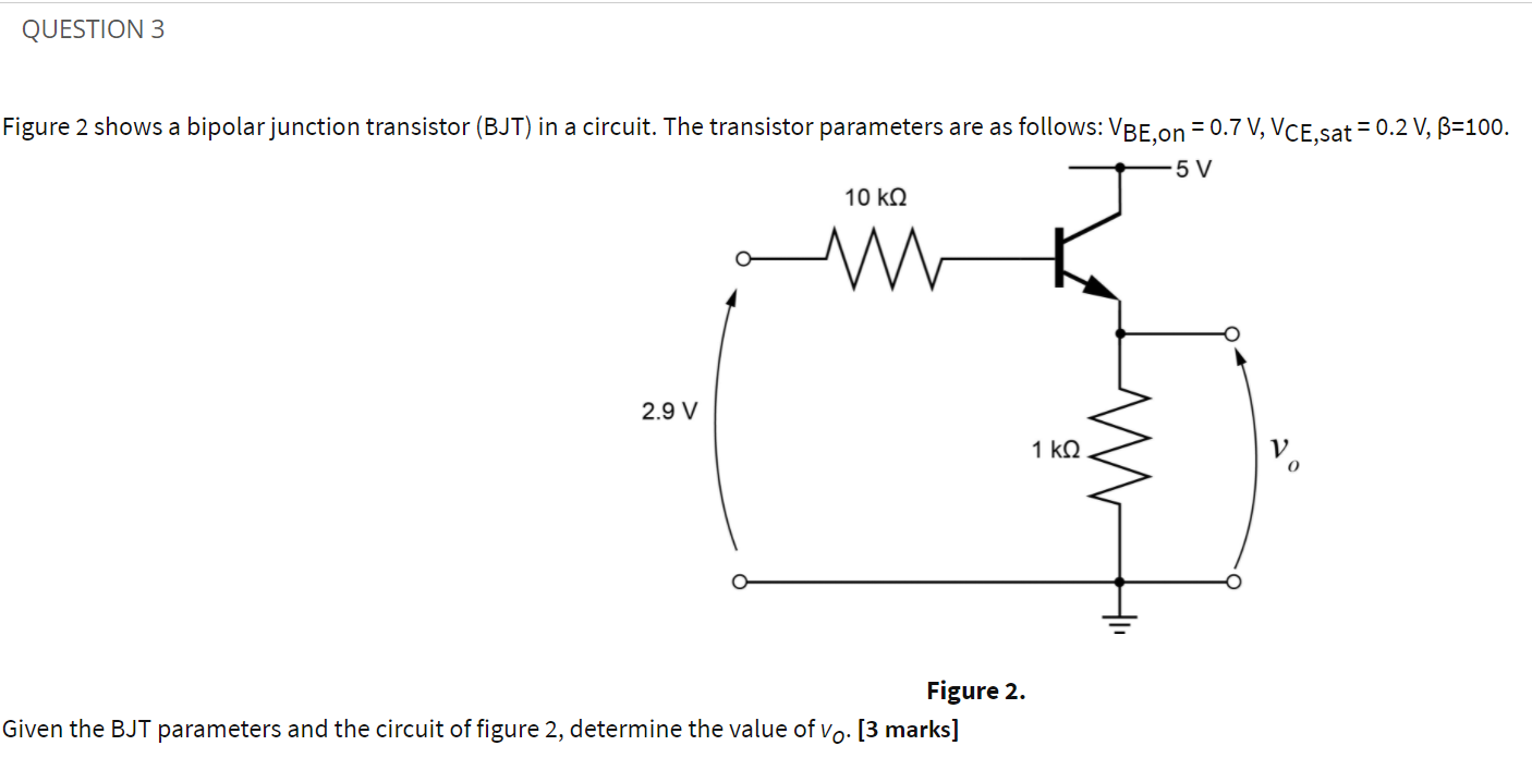 Solved rAlso state which mode or region the bJT in the | Chegg.com