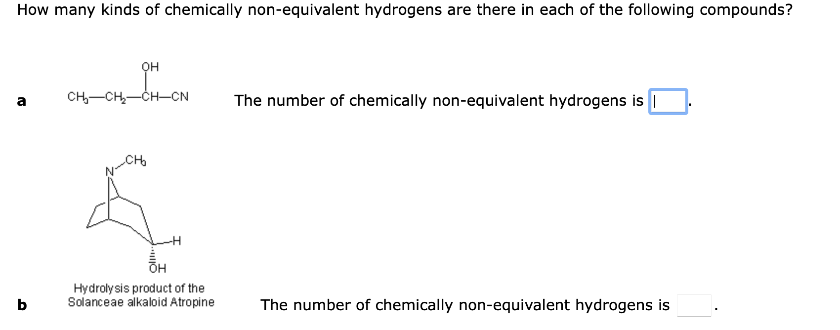 Solved How many kinds of chemically non-equivalent hydrogens | Chegg.com