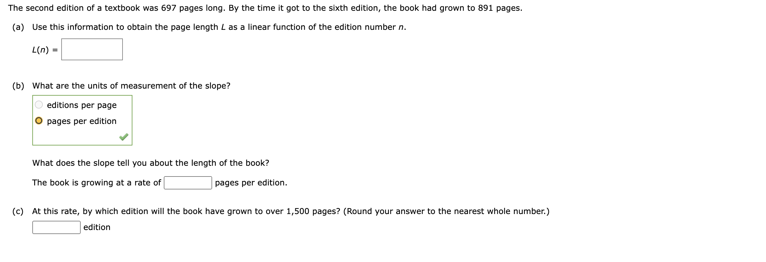 Solved The second edition of a textbook was 697 pages long. | Chegg.com