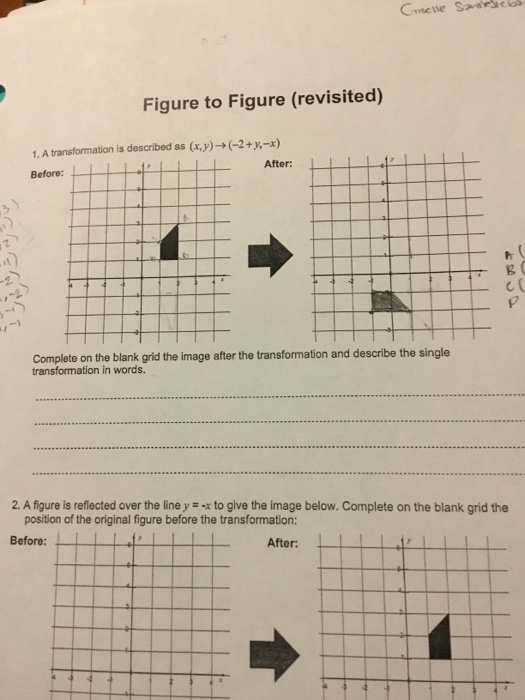 Solved Figure to Figure (revisited) 1. A transformation is | Chegg.com