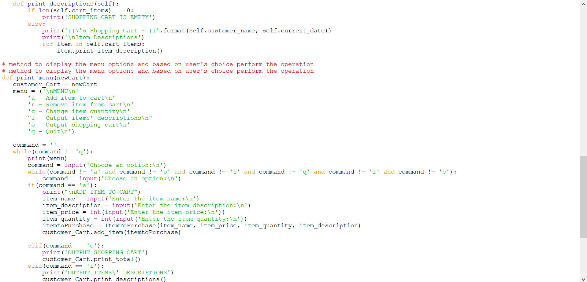 Solved 9.17 LAB* Program Online shopping cart (Part 2)