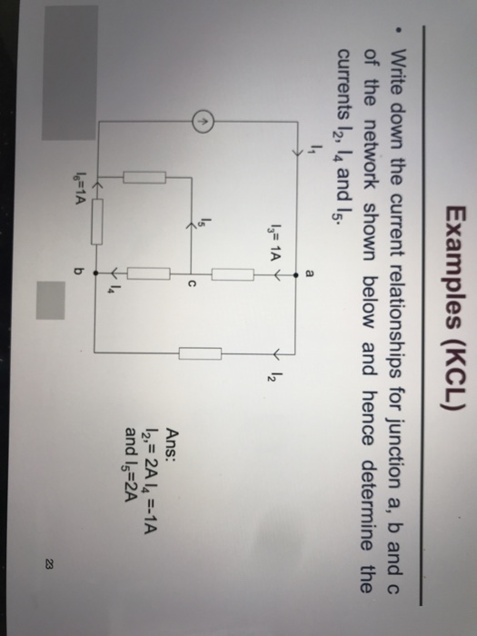 Solved Examples (KCL) Write down the current relationships | Chegg.com
