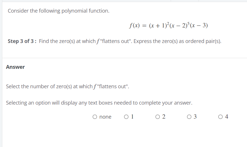 Solved Consider The Following Polynomial Function. | Chegg.com