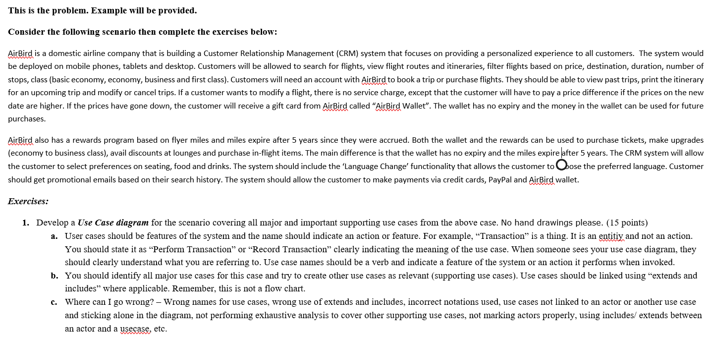 This is the problem. Example will be provided. | Chegg.com