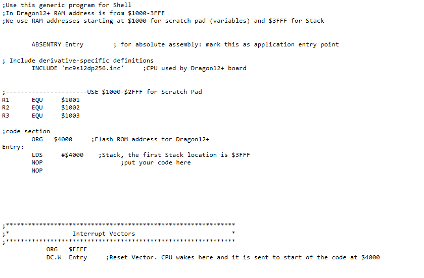 use codewarrior to come up with a code to do this | Chegg.com